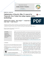 Optimization of Reactive Blue 21 Removal by