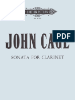 John Cage - Sonata For Clarinet PDF