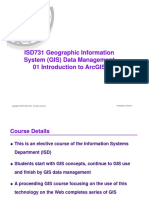 Isd731 Geographic Information System (Gis) Data Management 01 Introduction To Arcgis