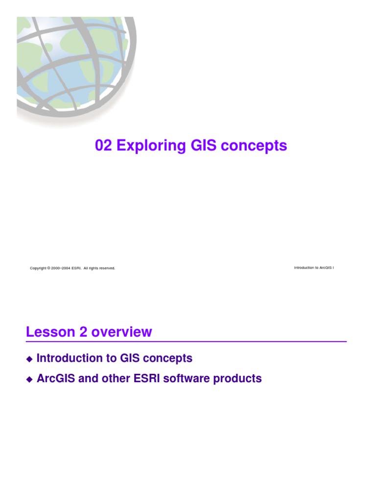 02 Exploring Gis Concepts: Introduction To Arcgis I | PDF | Arc Gis | Esri