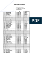 Data Nomor Kendaraan Mahasiswa