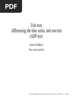 Unit Root, Differencing The Time Series, Unit Root Test (ADF Test)