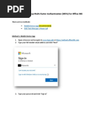 How To Setup MFA For Office 365 PDF