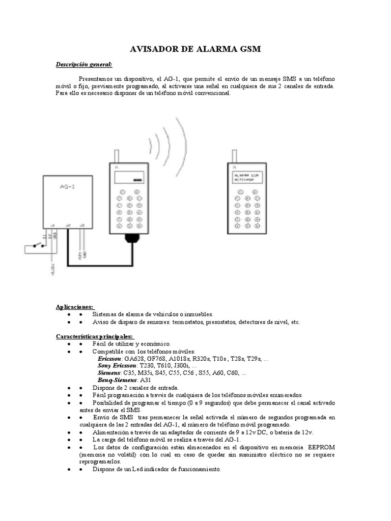 Sistema de Alarma Gsm. Envía mensaje al celular