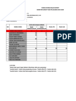 Form Setoran Nilai Raport Semester Genap Taun Pelajaran 2019-2020