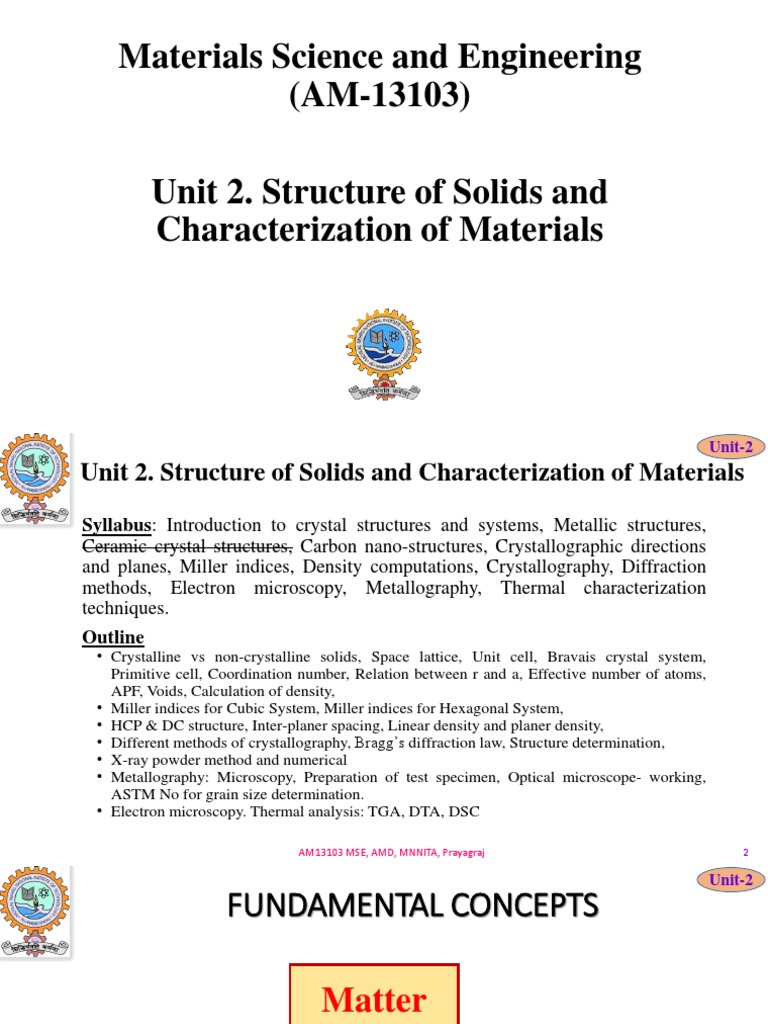 Structure and Characterization of Solids | PDF | Crystal Structure ...