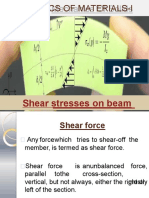 Shear stresses in beams