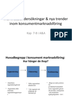 Kap 7-8 Konsumentmarknadsundersökningar Och Trender Inom Markandsföring