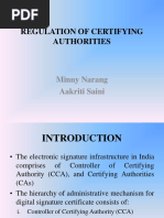 Regulation of Certifying Authorities: Minny Narang Aakriti Saini