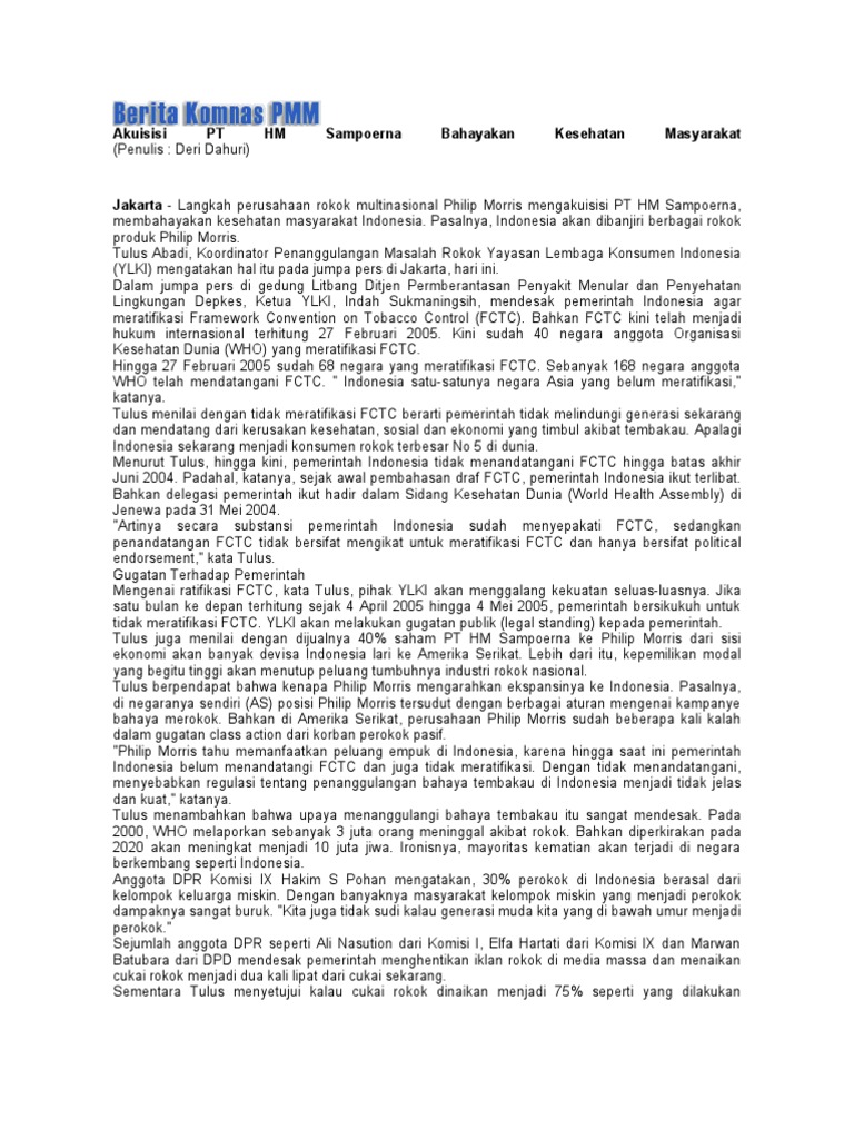 Data Rokok | PDF