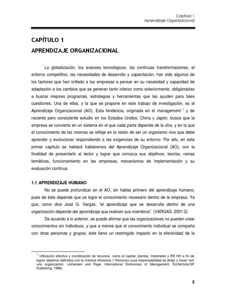 Aprendizaje Organizacional 2 PDF | PDF