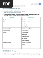 Assignment 7 Gerunds and Infinitives B1 Level