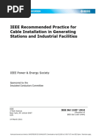 IEEE Recommended Practice For Cable Installation in Generating Tations and Industrial Facilities S