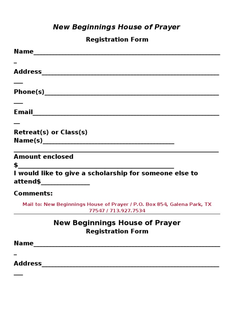 Registration Forms | PDF