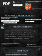 Investigatory Project On Amount of Caffeine in Tea Samples