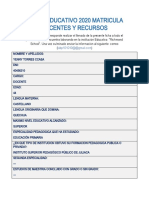 FICHA DE INFORMACION CENSO MONTESSORI SCHOOL