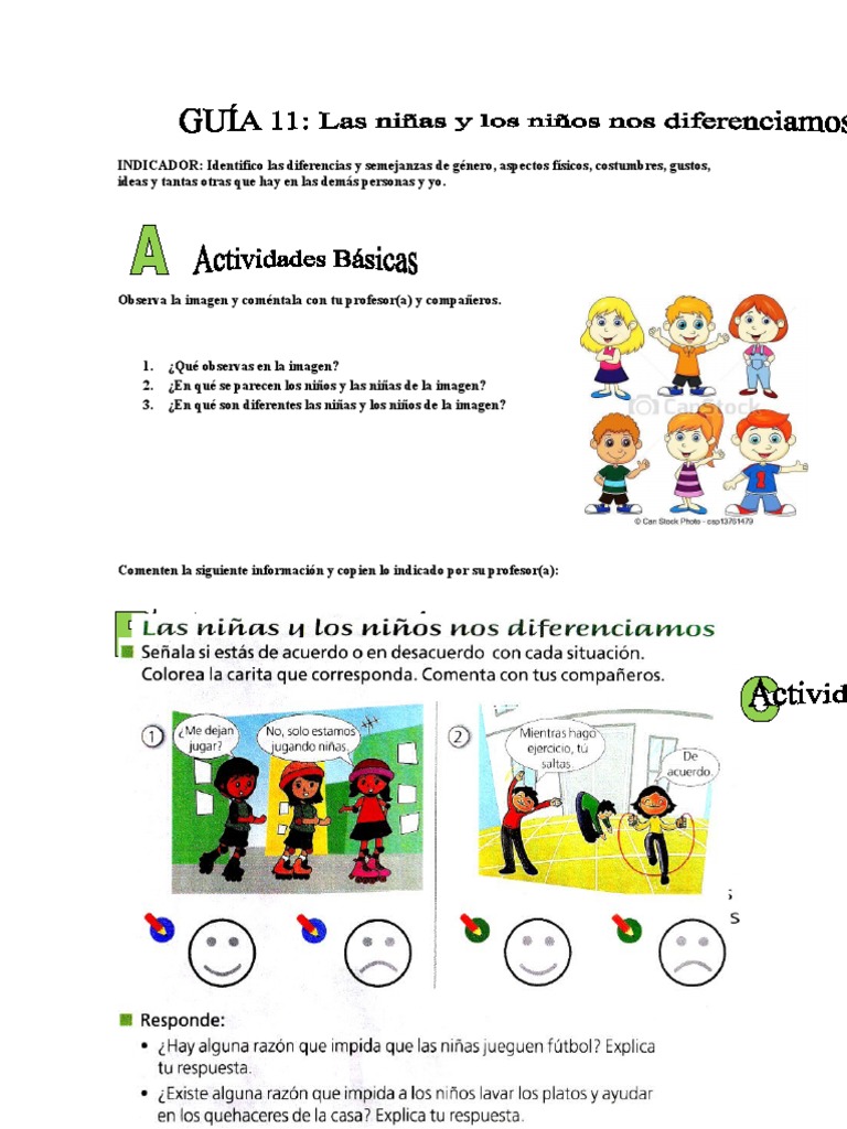 Diferencias y similitudes entre nios y nias | PDF