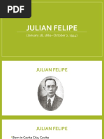 Julian Felipe: (January 28, 1861 - October 2, 1944)