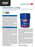 Fester CL-52: Ficha Técnica y Usos | PDF | Agua | Hormigón