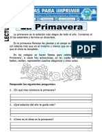 Ficha de La Primavera para Primaria