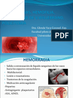 Hemorragias, Hemofilia, EVW, Policitemia