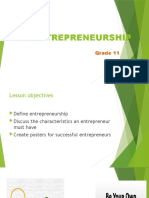 Entrepreneurship: Grade 11