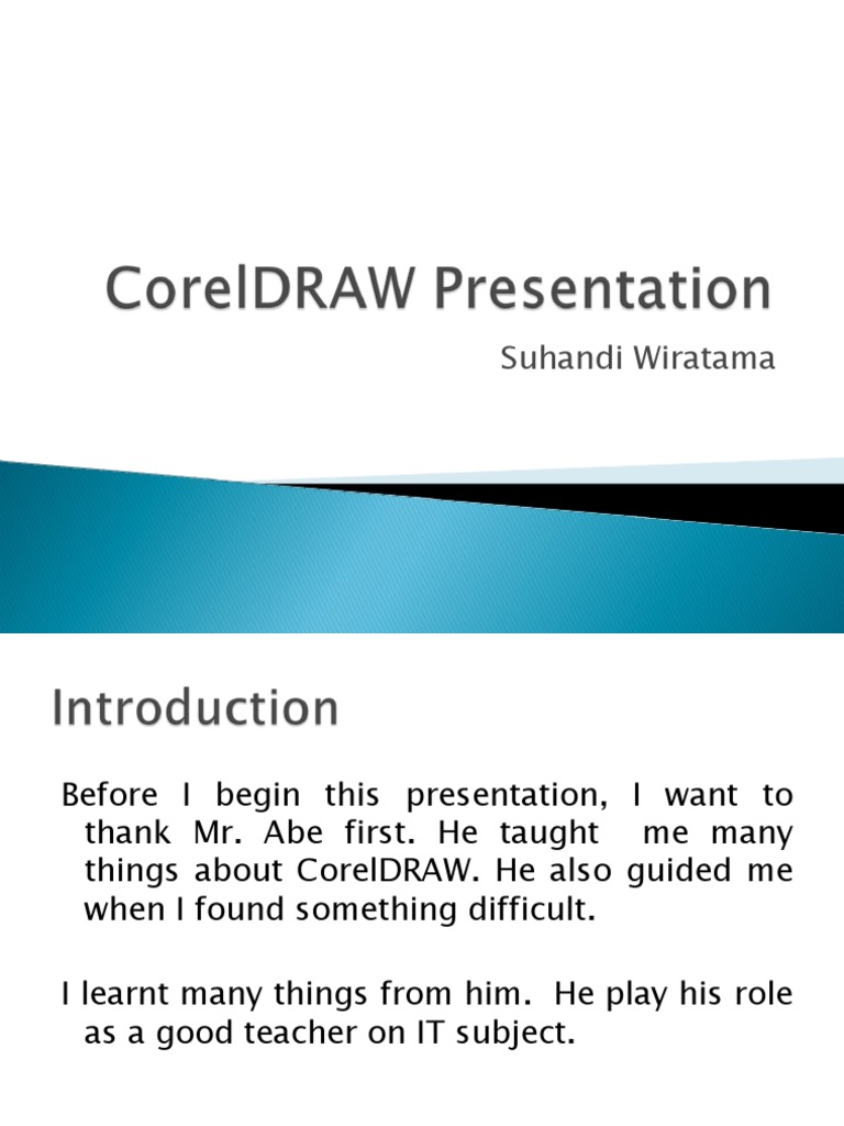 CorelDRAW Presentation | PDF