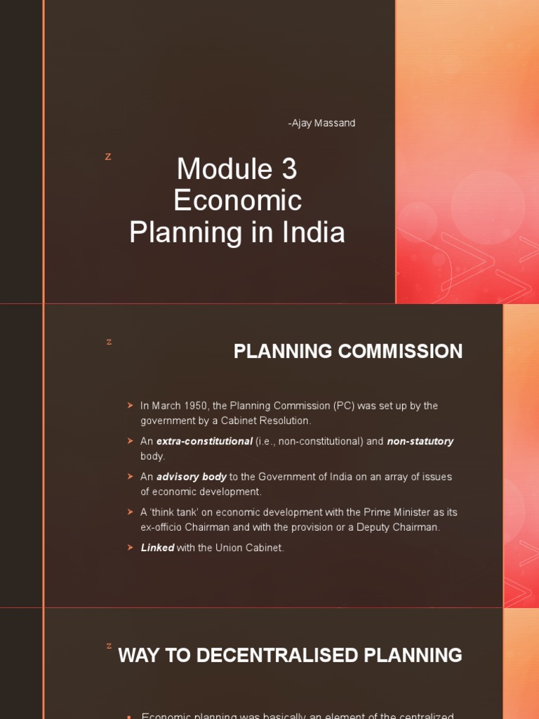 Economic Planning in India Ajay Massand PDF Policy Government
