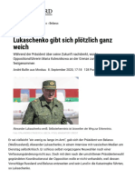 Lukaschenko Gibt Sich Plötzlich Ganz Weich