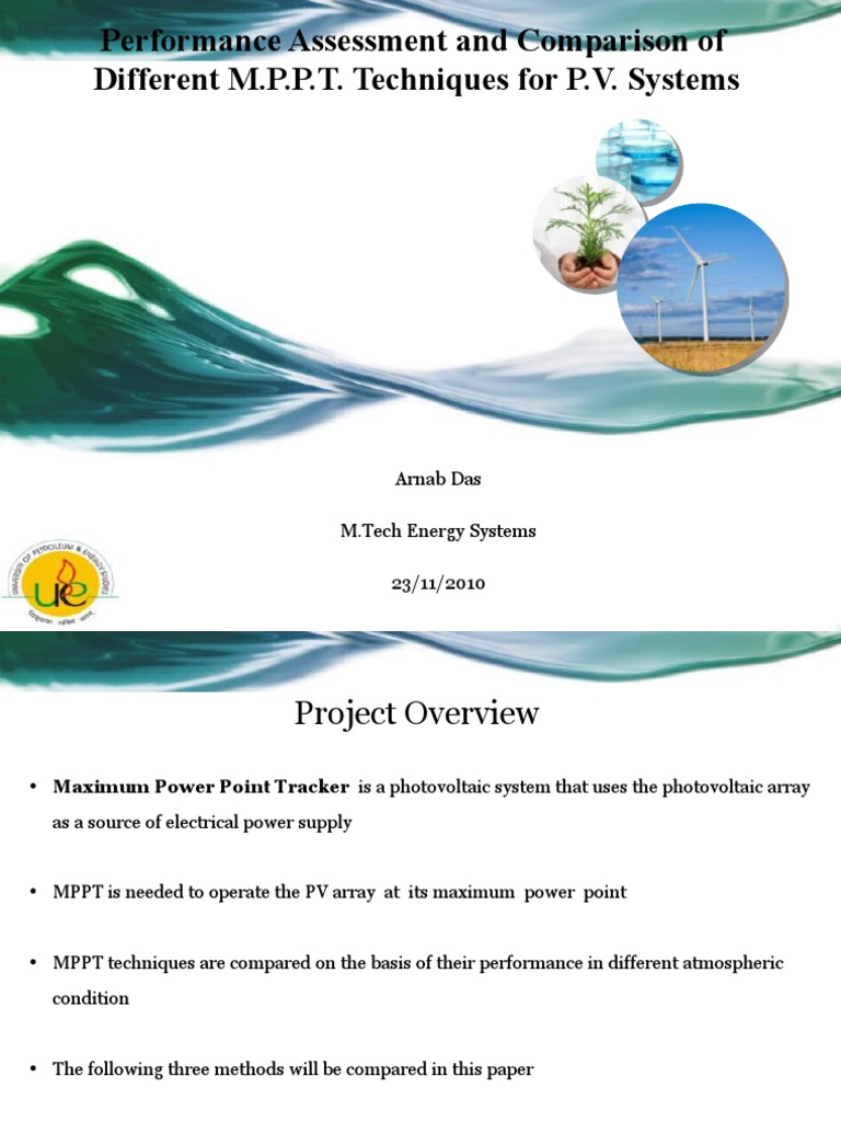 PV System MPPT Techniques Analysis | PDF | Photovoltaic System ...