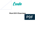 13.0 Word 2013 Excercises