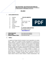 Geología Ambiental UNMSM: Sílabo de la asignatura