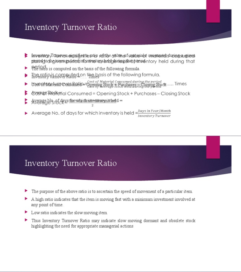 Understanding Inventory Turnover Ratio | PDF