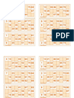 Cartones de bingo 60 unidades para imprimir en pdf