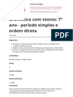 Gramatica Com Textos 7 Ano Periodo Simples e Ordem Diretapdf