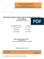 Power Generation Using Piezoelectric Material: Thesis/Project Group: 06