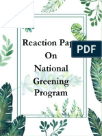 Reaction Paper On National Greening Program