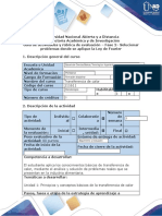 Guía de actividades y rúbrica de evaluación - Fase 2 - Solucionar problemas donde se aplique la Ley de Fourier (1)