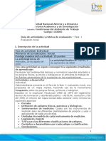 Guia de Actividades y Ruìbrica de Evaluación - Unidad 1 - Fase 1 - Evaluación Inicial