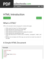 HTML Introduction: W3schools