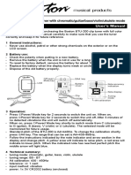 BTU-200 User's Manual: Boston BTU-200 Clip Tuner With Chromatic/guitar/bass/violin/ukulele Mode