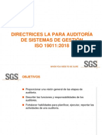 Directrices La para Auditoría de Sistemas de Gestión ISO 19011:2018