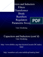Capacitors and Inductors Filters Transformer Diode Rectifiers Regulators Parametric Sweep