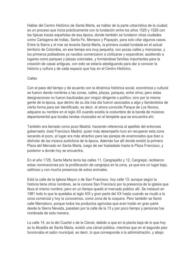 Historia de las Calles de Santa Marta | PDF | Madrid