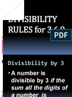 Divisibility For 3,6,9