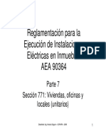 Reglamentación para La Ejecución de Instalaciones Eléctricas en Inmuebles AEA 90364