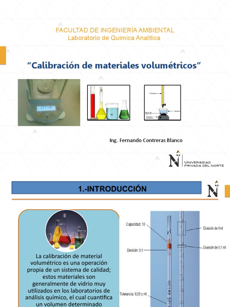 Calibración de Material Volumétrico 1 PDF Química analítica Medición
