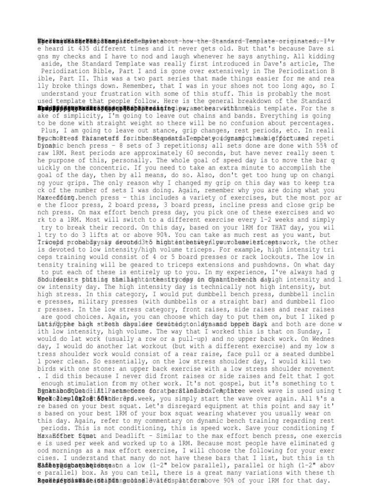 Westside Barbell Template PDF Self Care Human Anatomy Westside Barbell Template PDF Self Care Human Anatomy