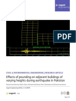 Effects of pounding on adjacent buildings of varying heights during earthquake in Pakistan