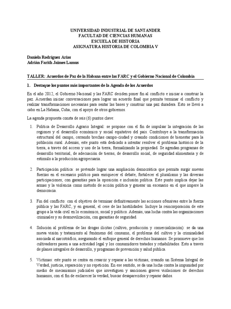 Acuerdos de Paz en Colombia: Claves y Retos | PDF | Colombia | Democracia